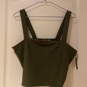 Ardene Olive Green Short Crop Top NWT